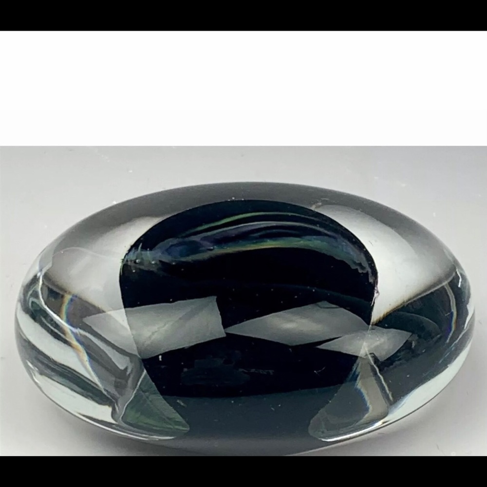 K o s t a Boda Paperweight Signed Swedish Crystal Art Glass